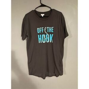LuLaRoe Off The Hook Hudson Short Sleeve T-shirt Size Medium Men Or Women
